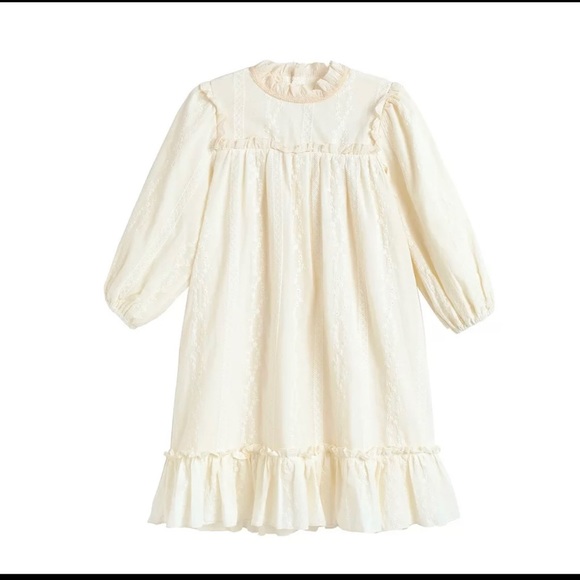 South Tao Girl’s French Dress With Lace Cotton Sizes 4 or 10 - Picture 2 of 11